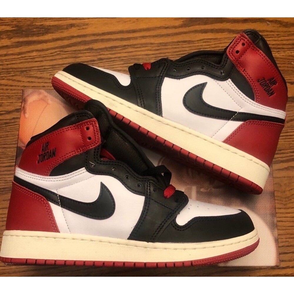 NIKE AIR JORDAN BLACK REIMAGINE TOE 5Y - Picture 1 of 5